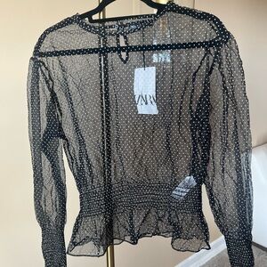 Zara Sheer Blouse
